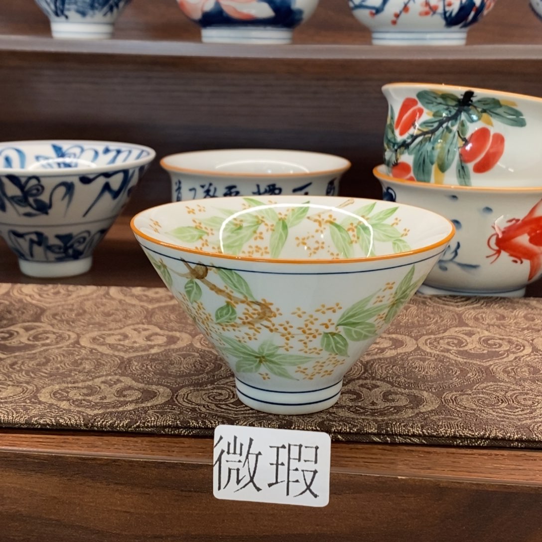 釉下彩老陶泥手工绘制