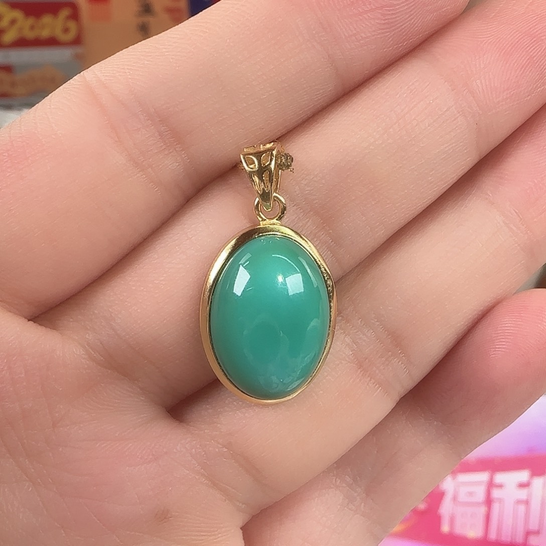绿松石银S925镀金镶嵌珠宝奇石