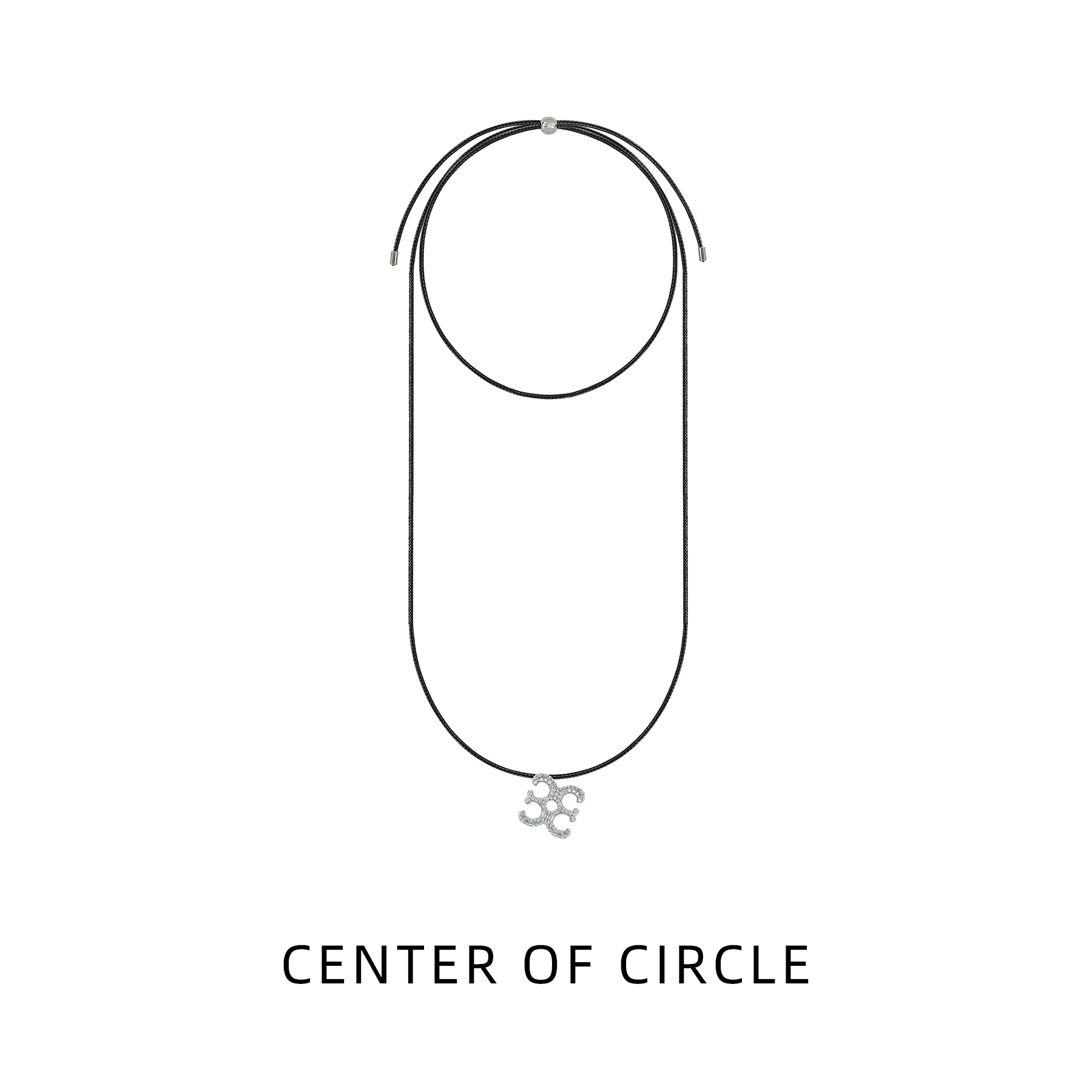 铜合金皮质项链 COC圆心-满钻logo铜合金项链毛衣链