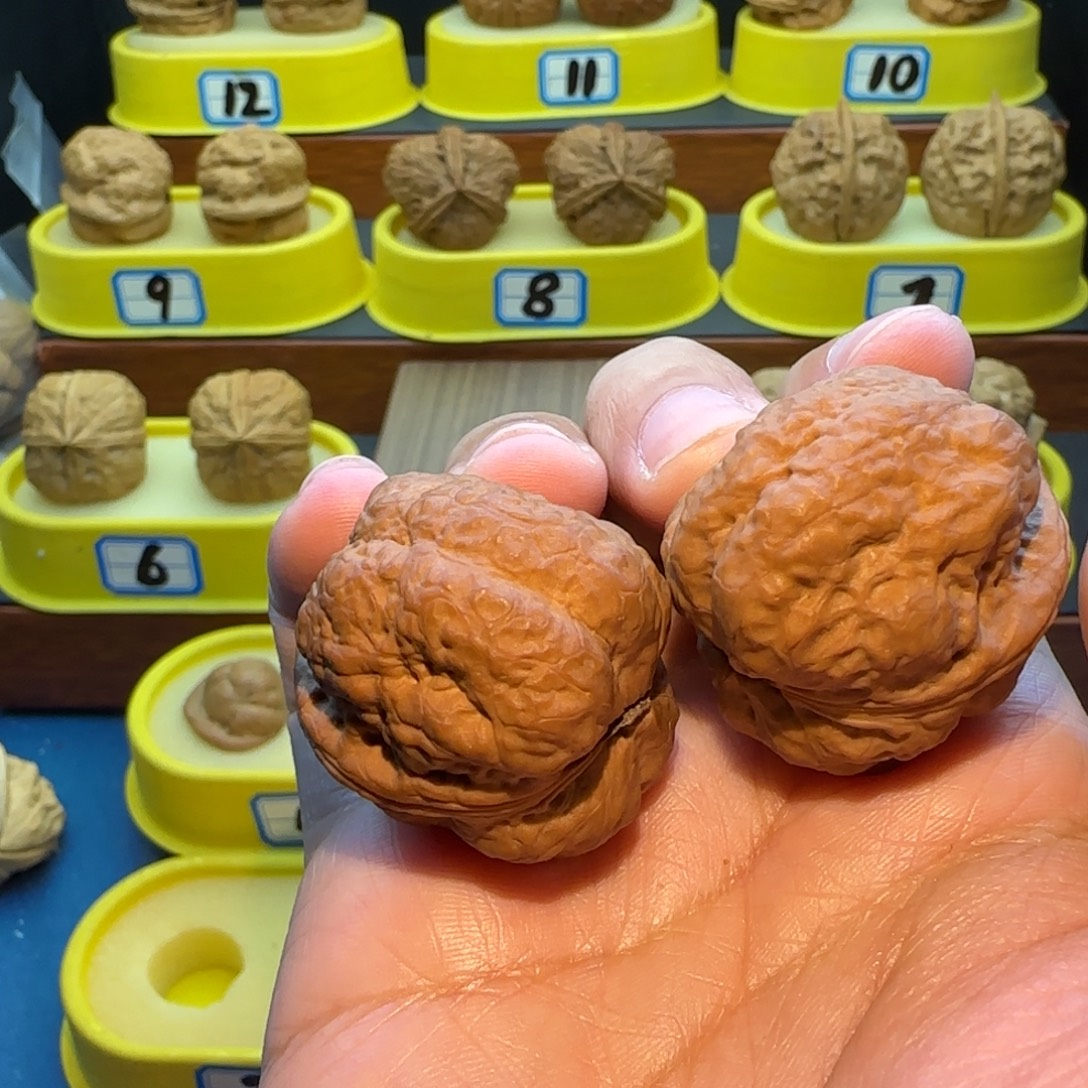 明***桃核把件大羊头蟾