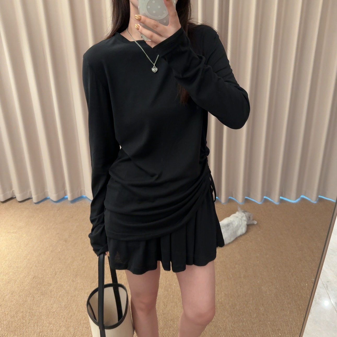 MQ158【好穿又好看】莱赛尔露背长袖短裙裤套装垂感舒适凉感防晒女