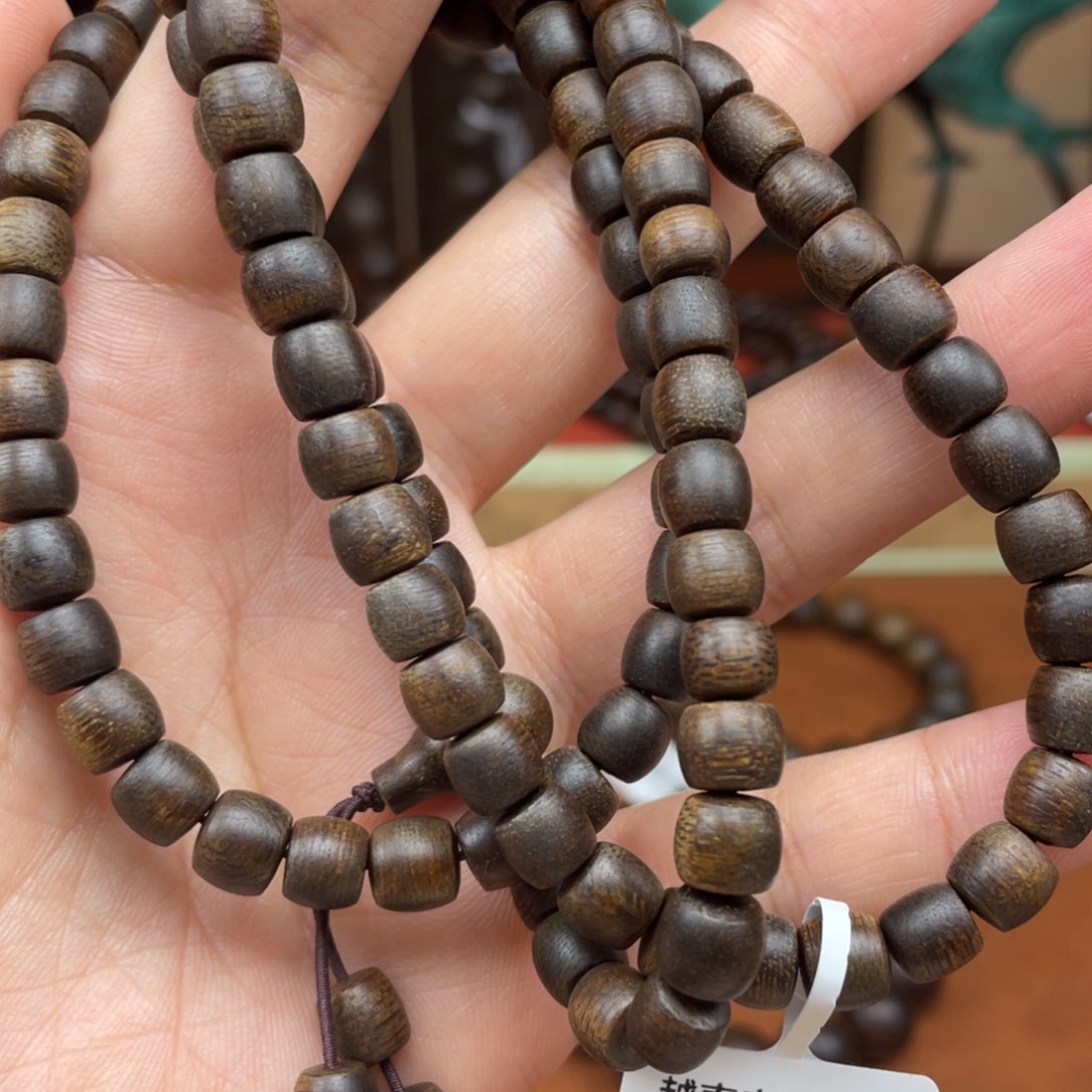 沉香手串富森红土玉化沉水