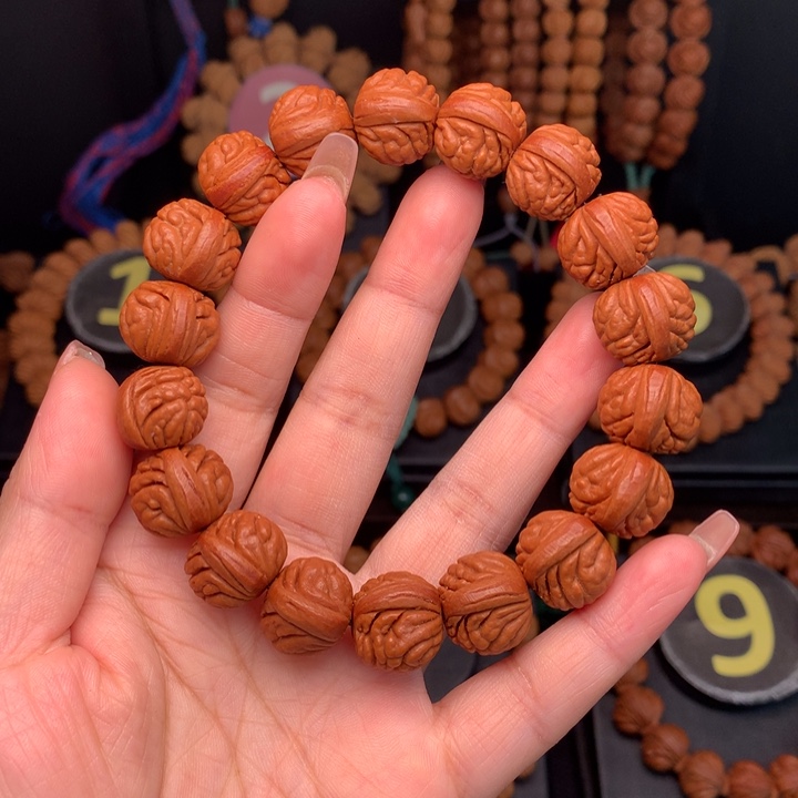 桃核吊坠C****集1.6野生红皮荔枝手串