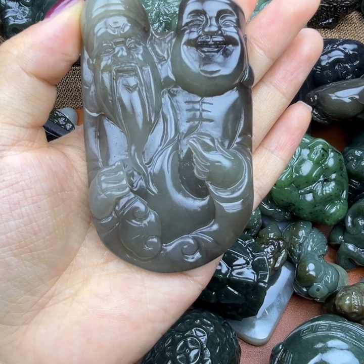 和田玉未镶嵌挂件