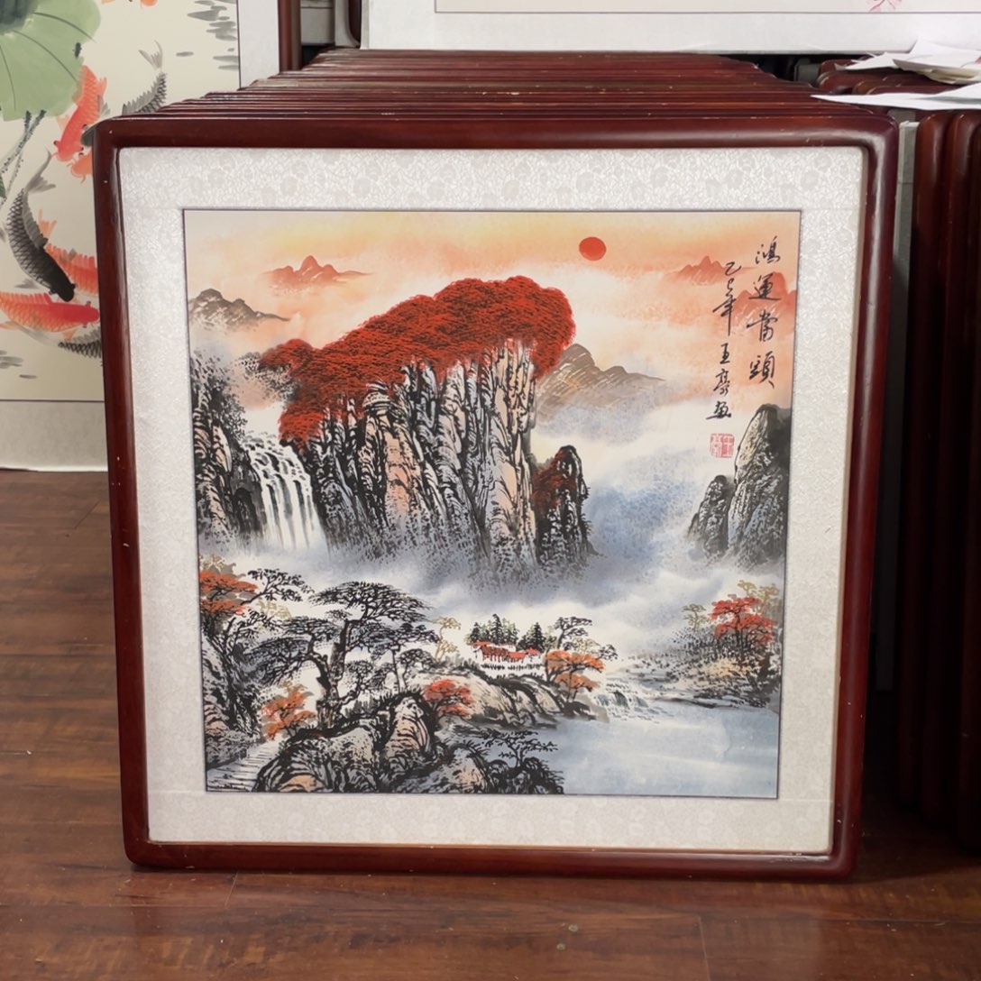 国画带框尺寸63*63厘米