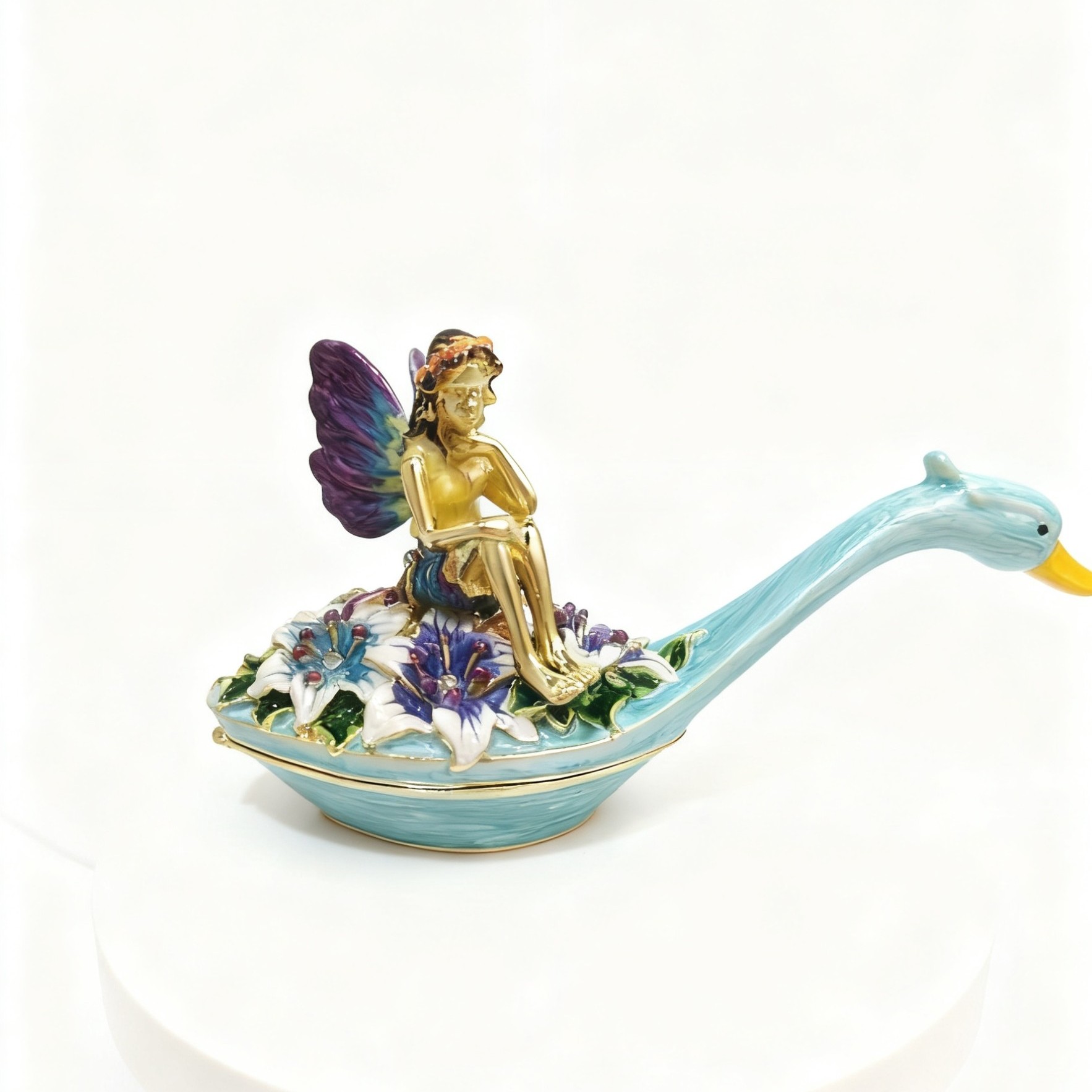 首饰盒/箱 【官方正品】珐琅彩首饰盒官方仙女天鹅收藏送礼佳品