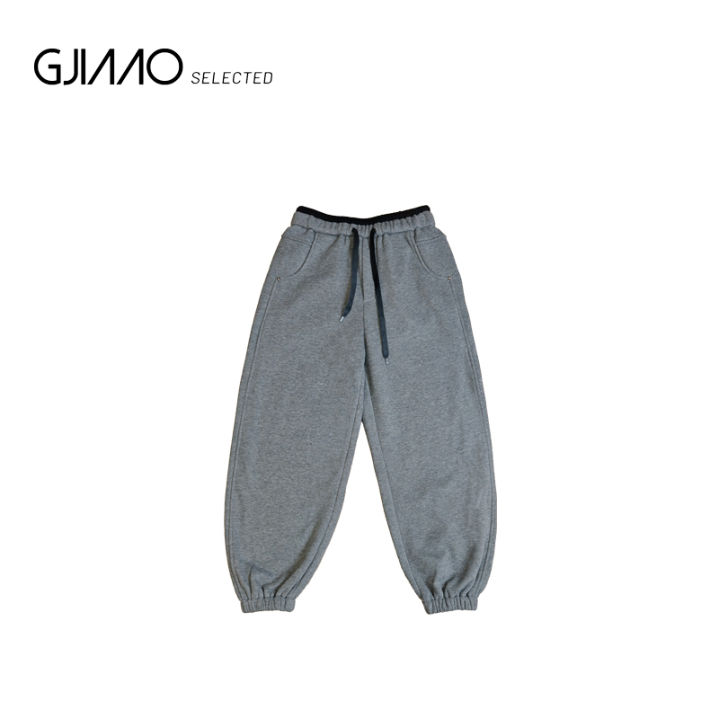 16373 黑标加绒双边腰紧口休闲运动裤