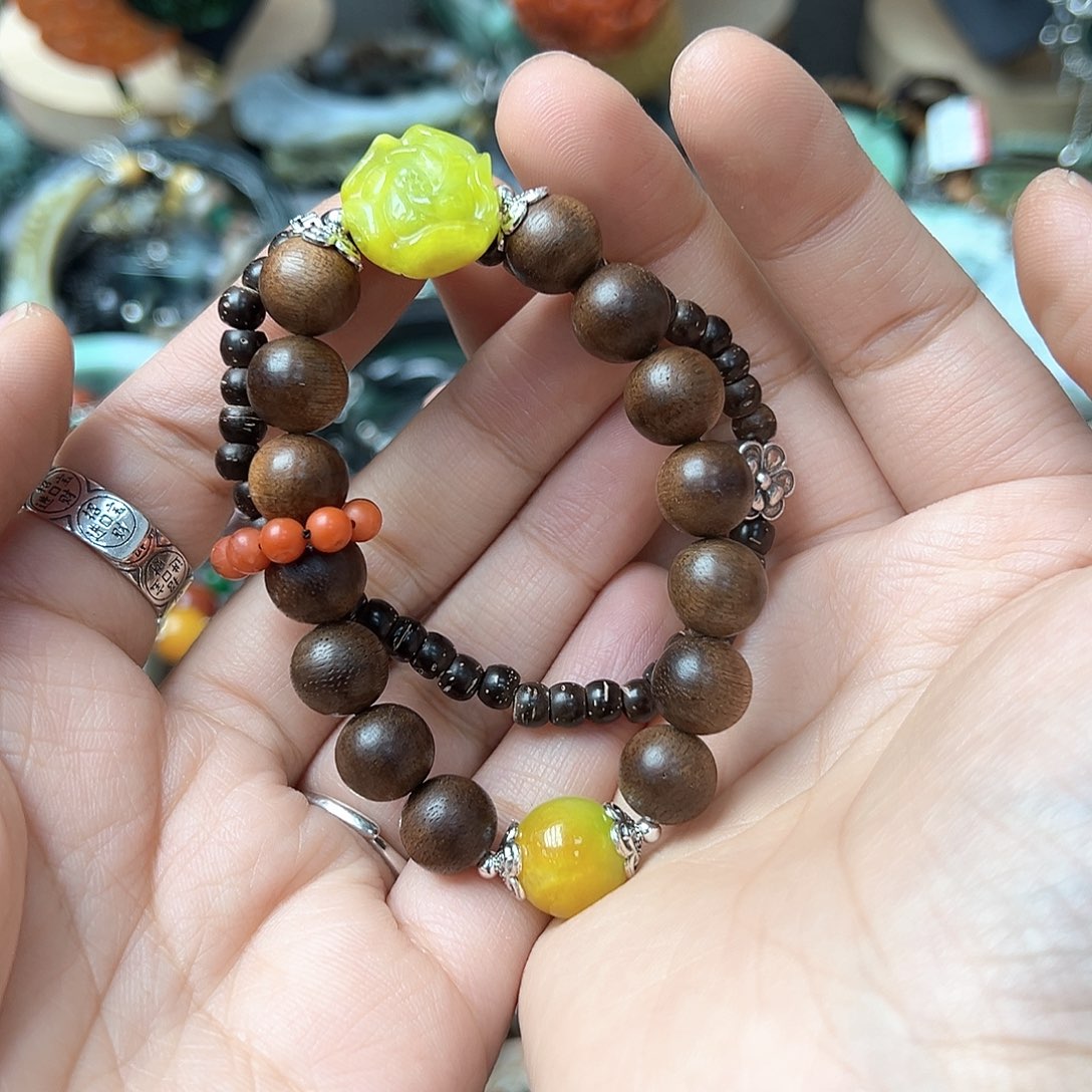 翡翠手链未镶嵌炸