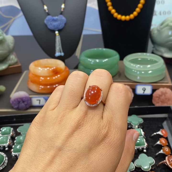 合金东陵石戒指戒指