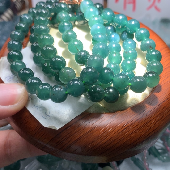 翡翠颈饰未镶嵌保真天然A货翡翠