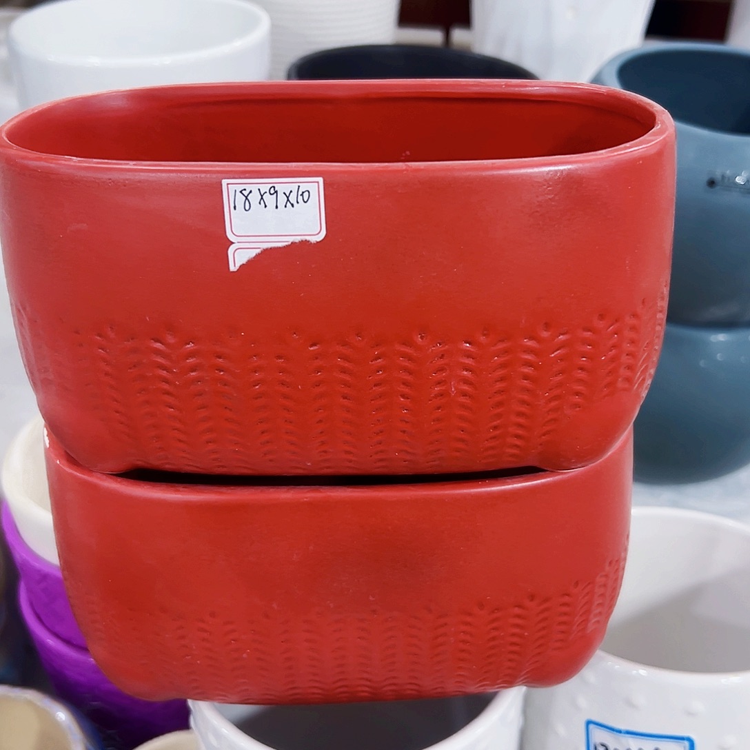 有孔，外贸尾单陶瓷花盆凑单10米包邮