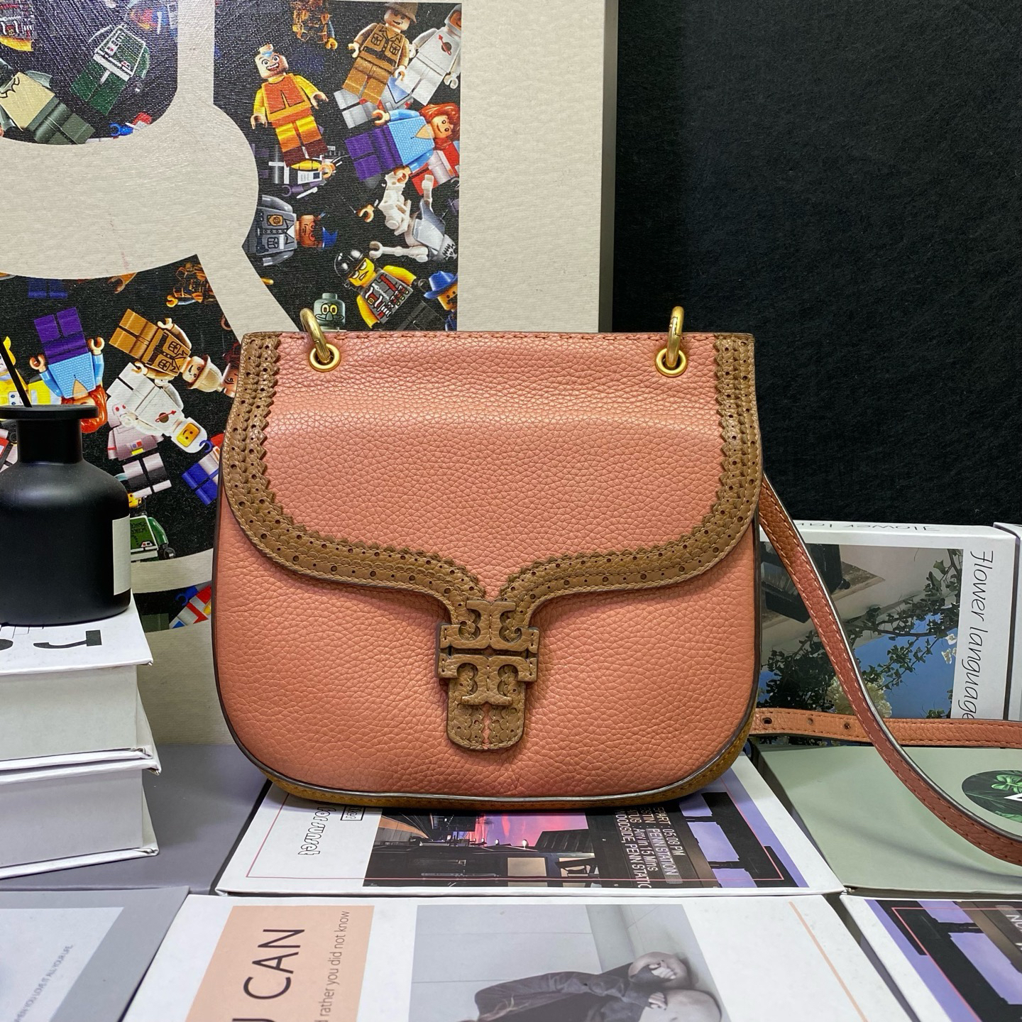 90新 TORY BURCH/汤丽柏琦 汤丽柏琦23141斜挎包25*22