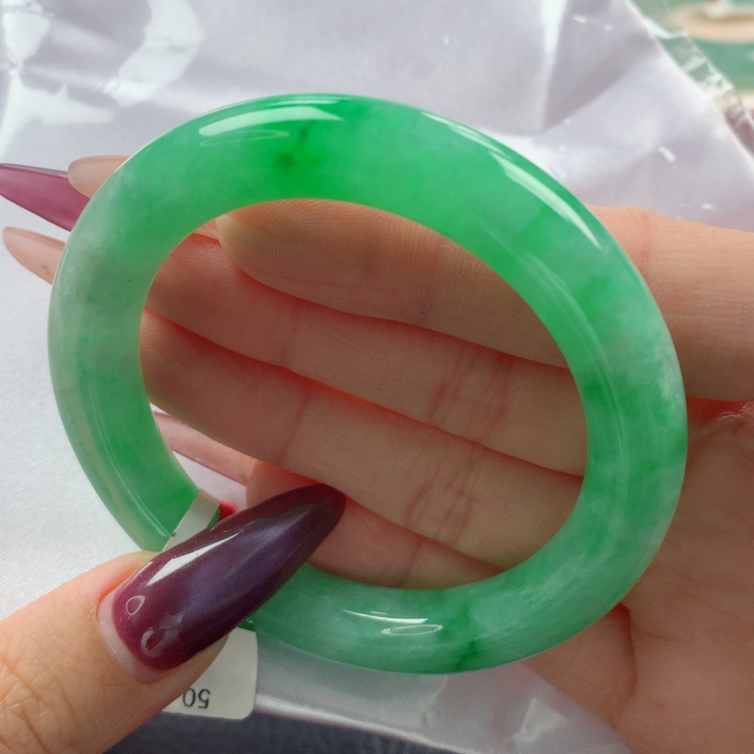 未镶嵌手镯翡翠缅甸天然翡翠A货50.6