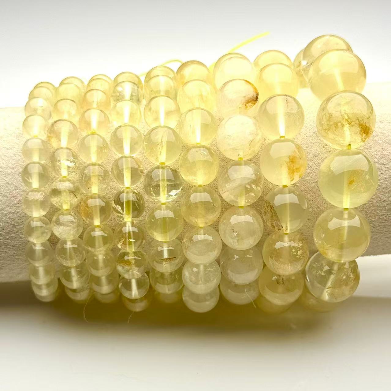 ZBG0804黄水晶胶花手串（天然珠宝多样性发其一）