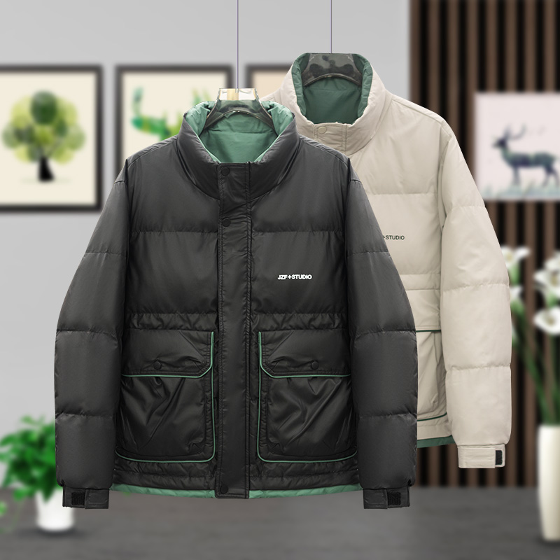 956-CF03 冬季滑雪保暖男士百搭时尚休闲潮流短款断码棉衣外套