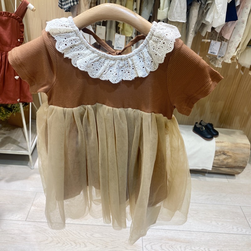 韩版女小童短袖公主裙连衣裙