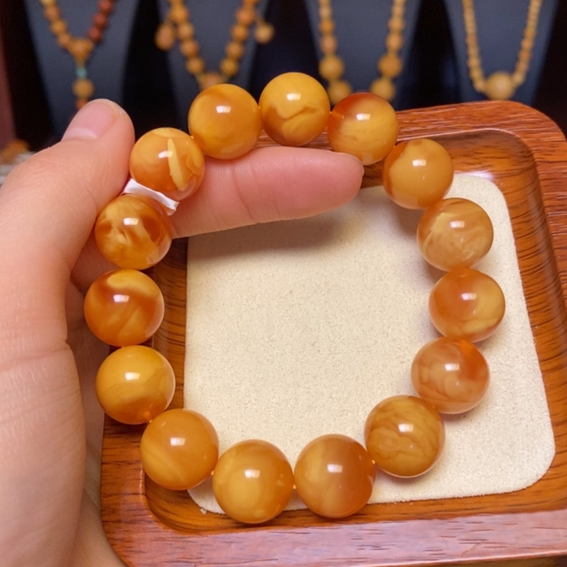 【闪购商品】蜜蜡手链未镶嵌手串