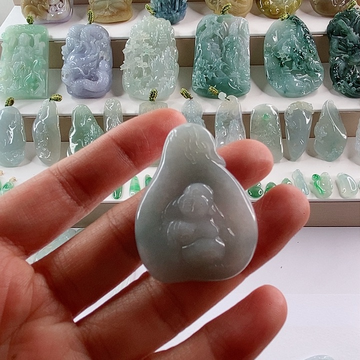 颈饰未镶嵌翡翠天然翡翠