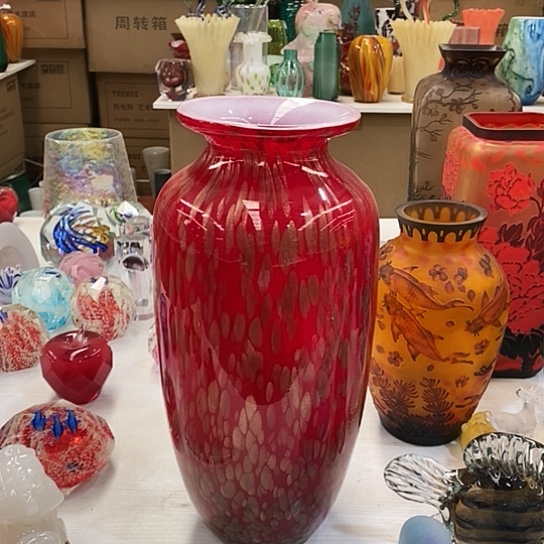 琉璃花瓶高40厘米口径8厘米