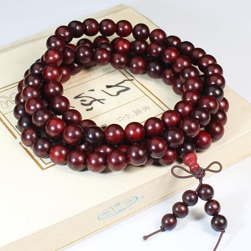 高油高密非洲紫檀老料10*108手串JY-0382