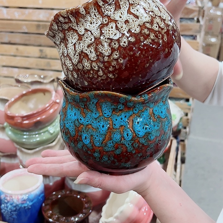 有孔，凑单福利满10元发货陶瓷多肉花盆！