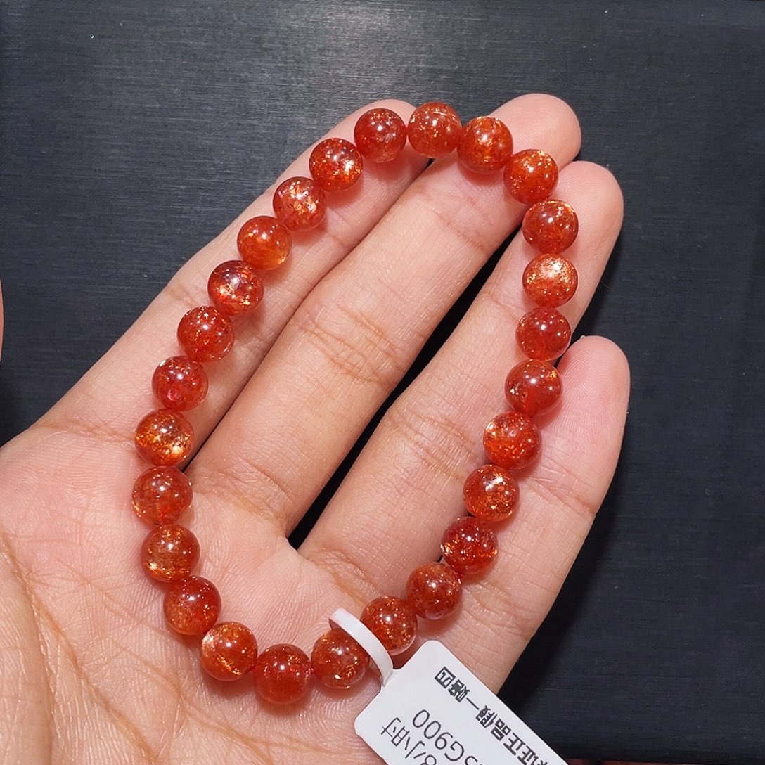 依***依长石手链未镶嵌高品小辣椒金太阳7mm