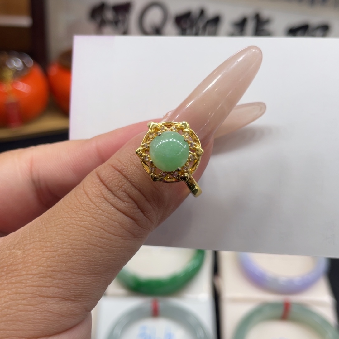 翡翠未镶嵌戒指天然缅甸翡翠