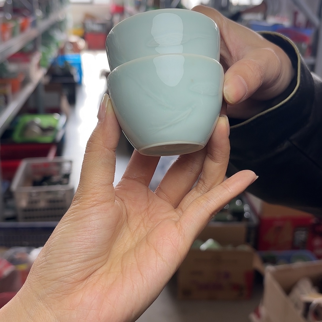 龙泉云间青瓷小米茶器
