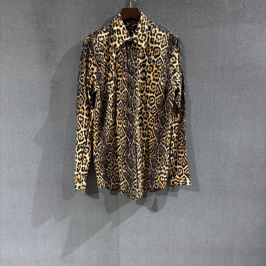 未使用 Givenchy/纪梵希 （pm）豹纹长袖衬衫 全新170/88A码/1031