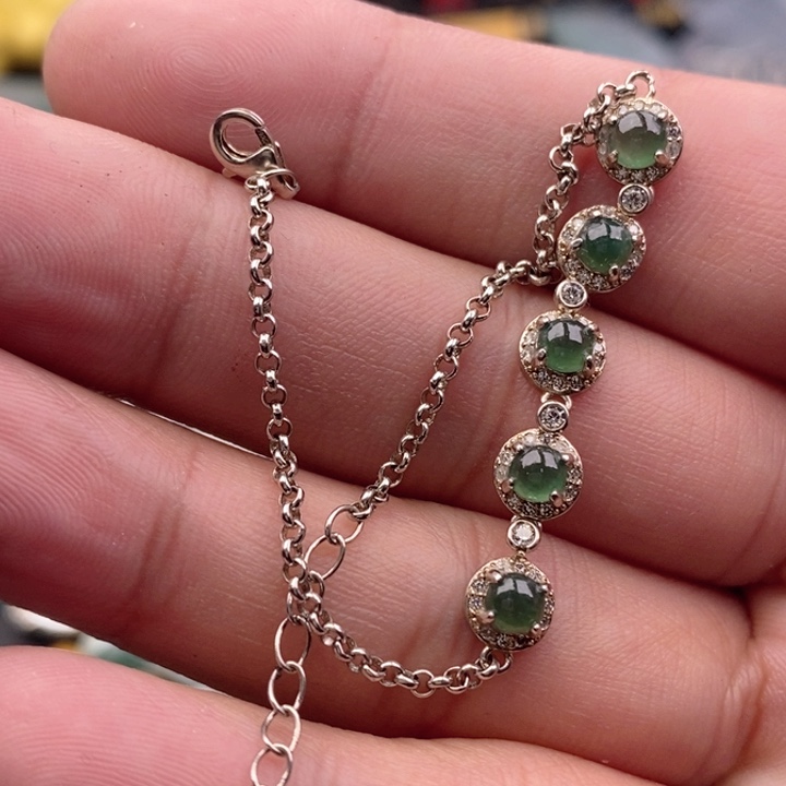 翡翠吊坠(不含链)银S925镶嵌