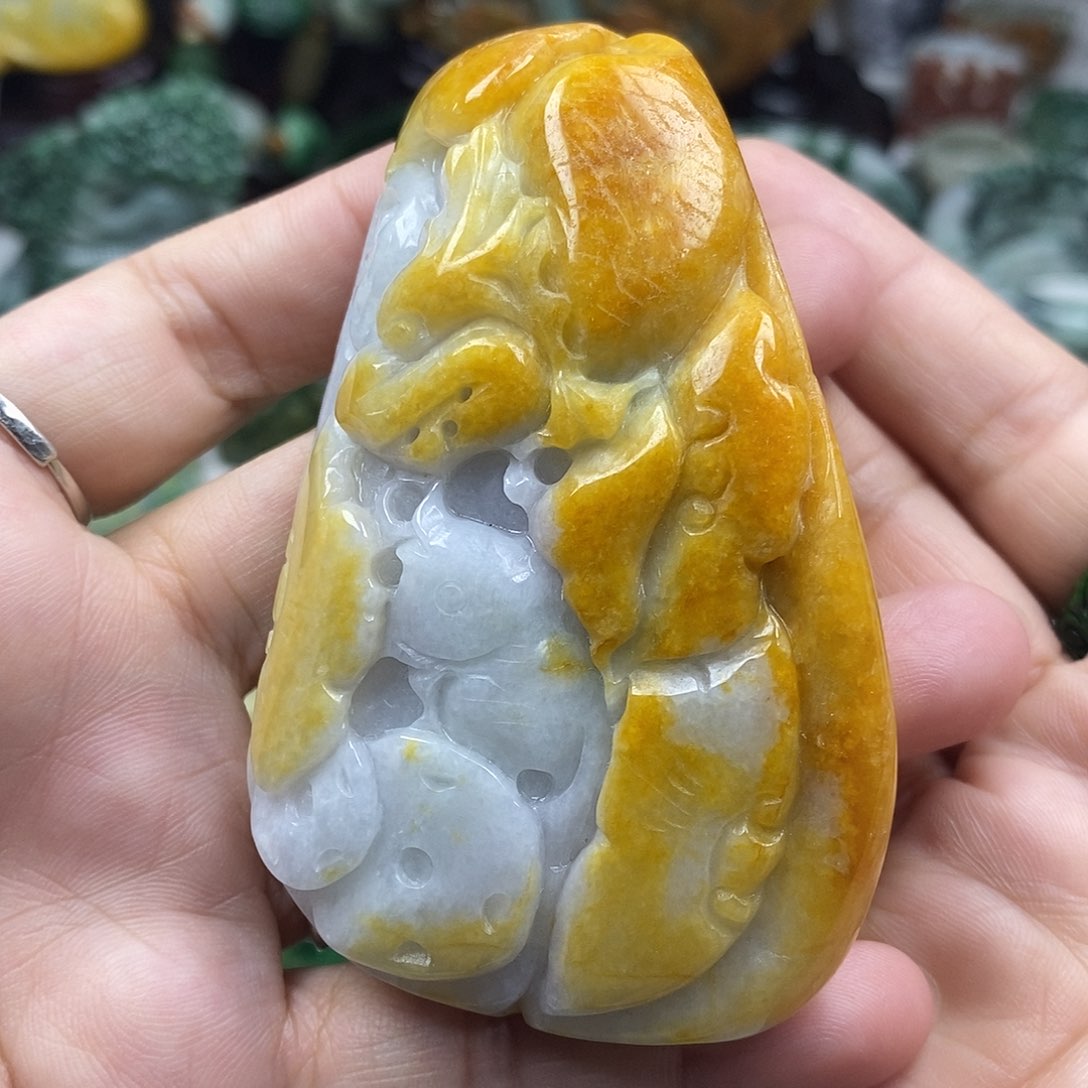 颈饰未镶嵌翡翠手把