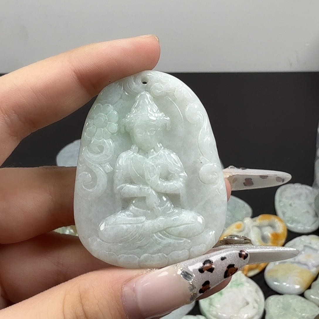 翡翠未镶嵌耳饰翡翠