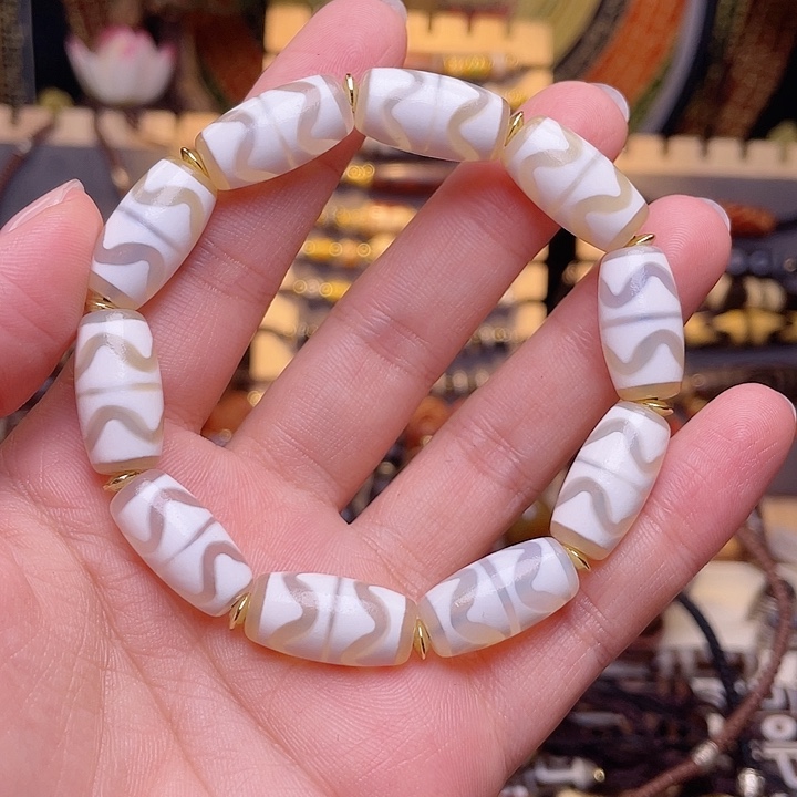 玛瑙/玉髓未镶嵌天珠手串