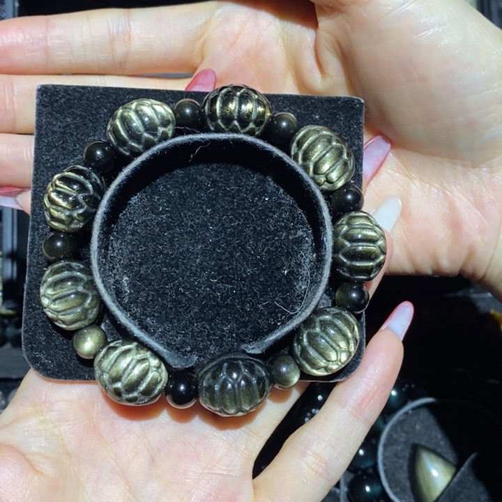 黑曜岩手链未镶嵌若**痕