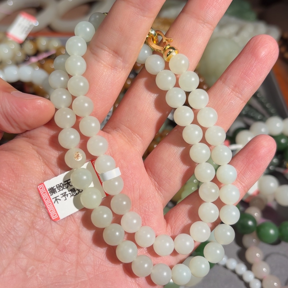 和田玉手串未镶嵌