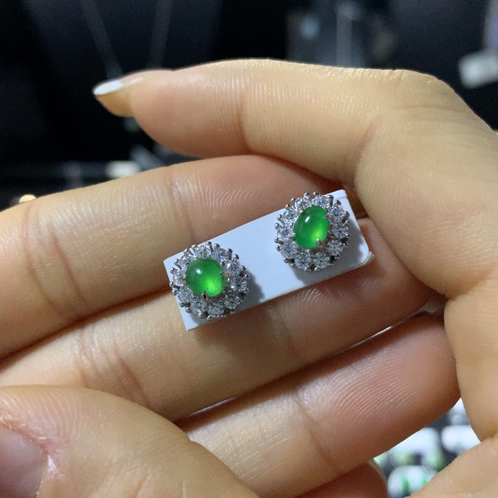 翡翠银S925镶嵌戒指