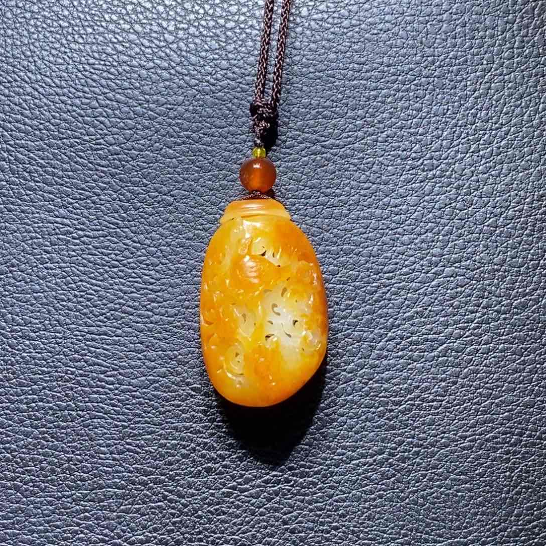 和田玉颈饰未镶嵌3*7