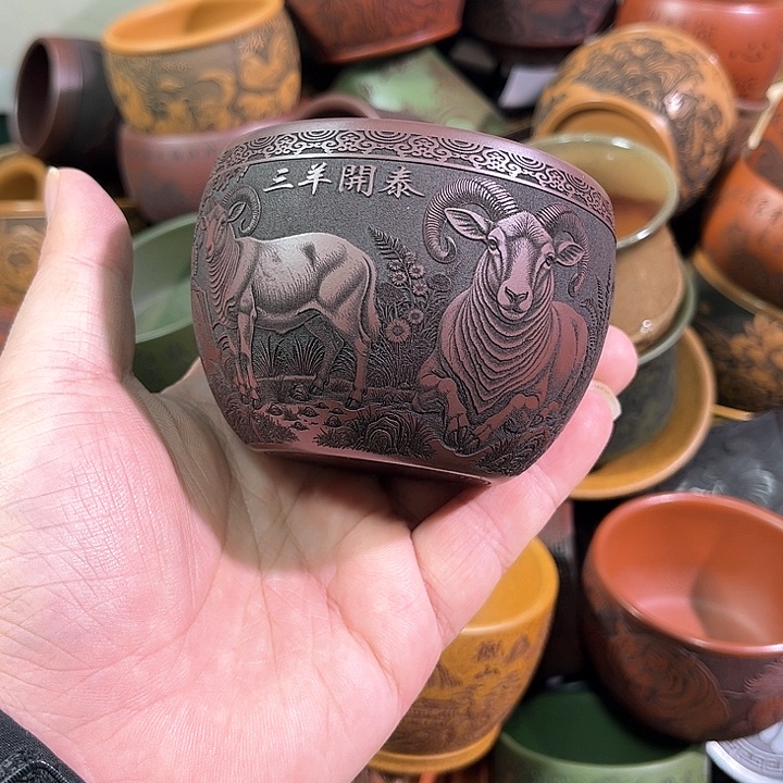 茶杯紫砂全手工紫砂主人杯