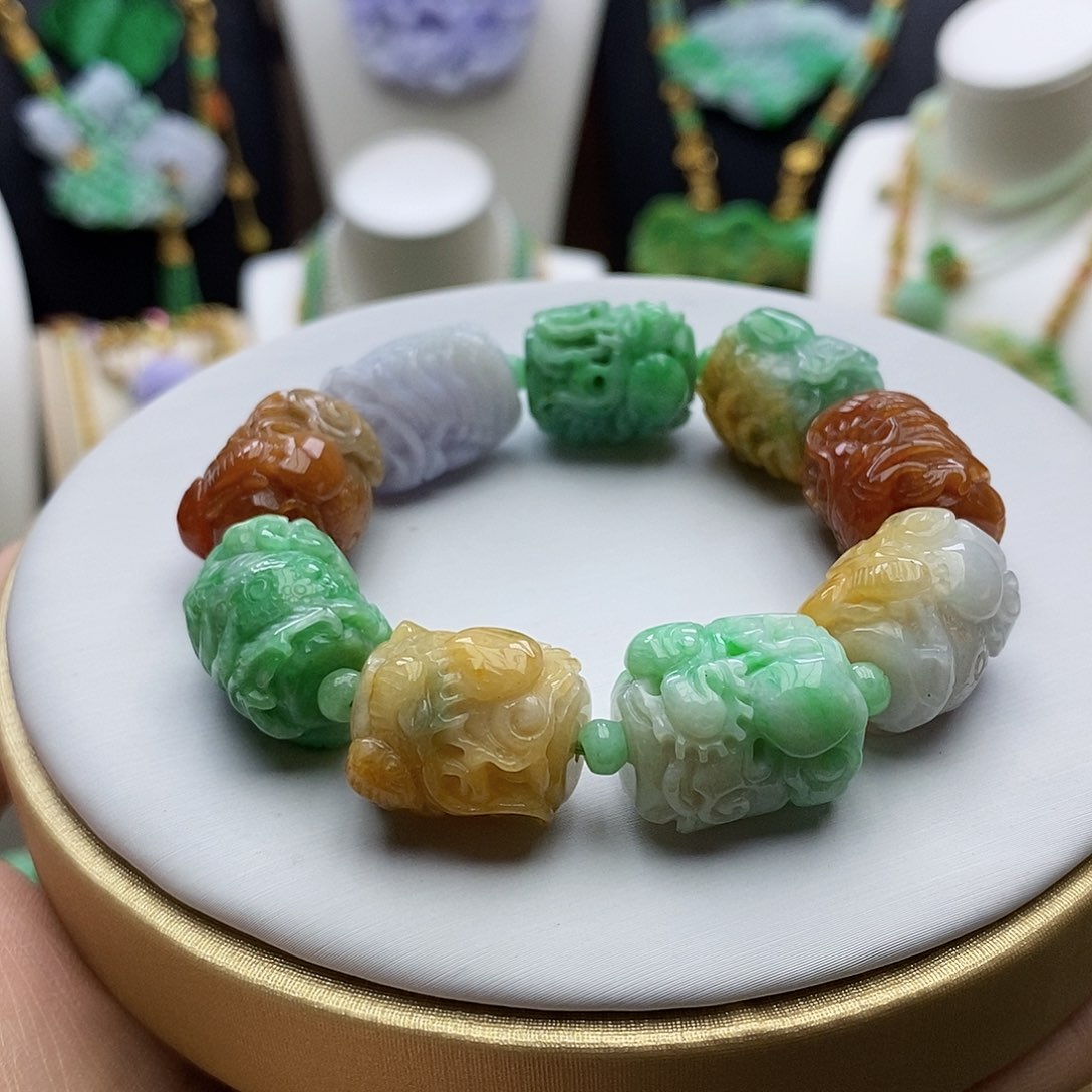 翡翠手链未镶嵌天然