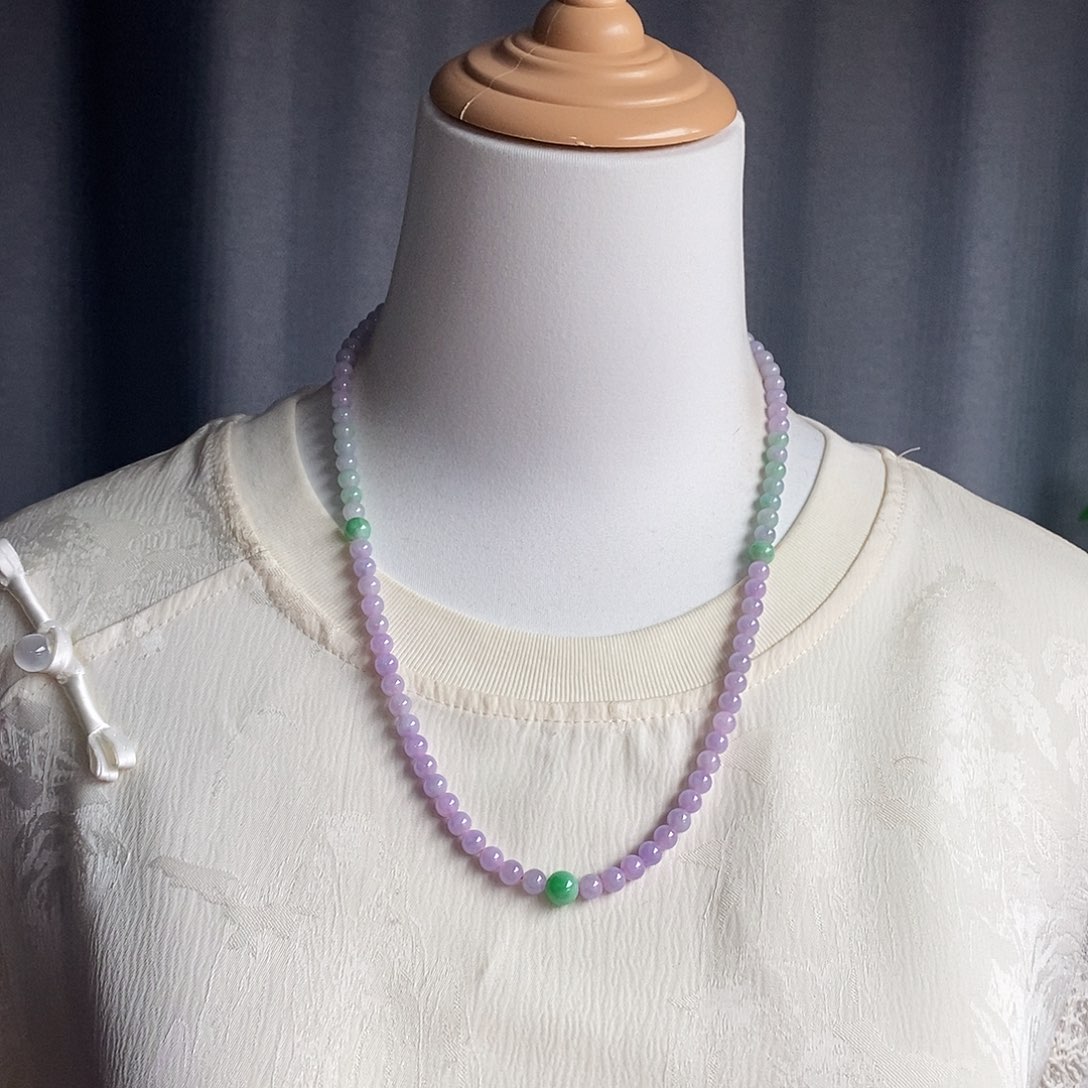 翡翠未镶嵌项链项链