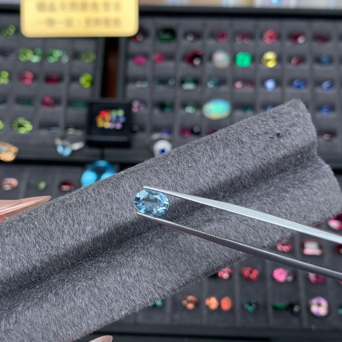 海蓝宝石裸石未镶嵌88分