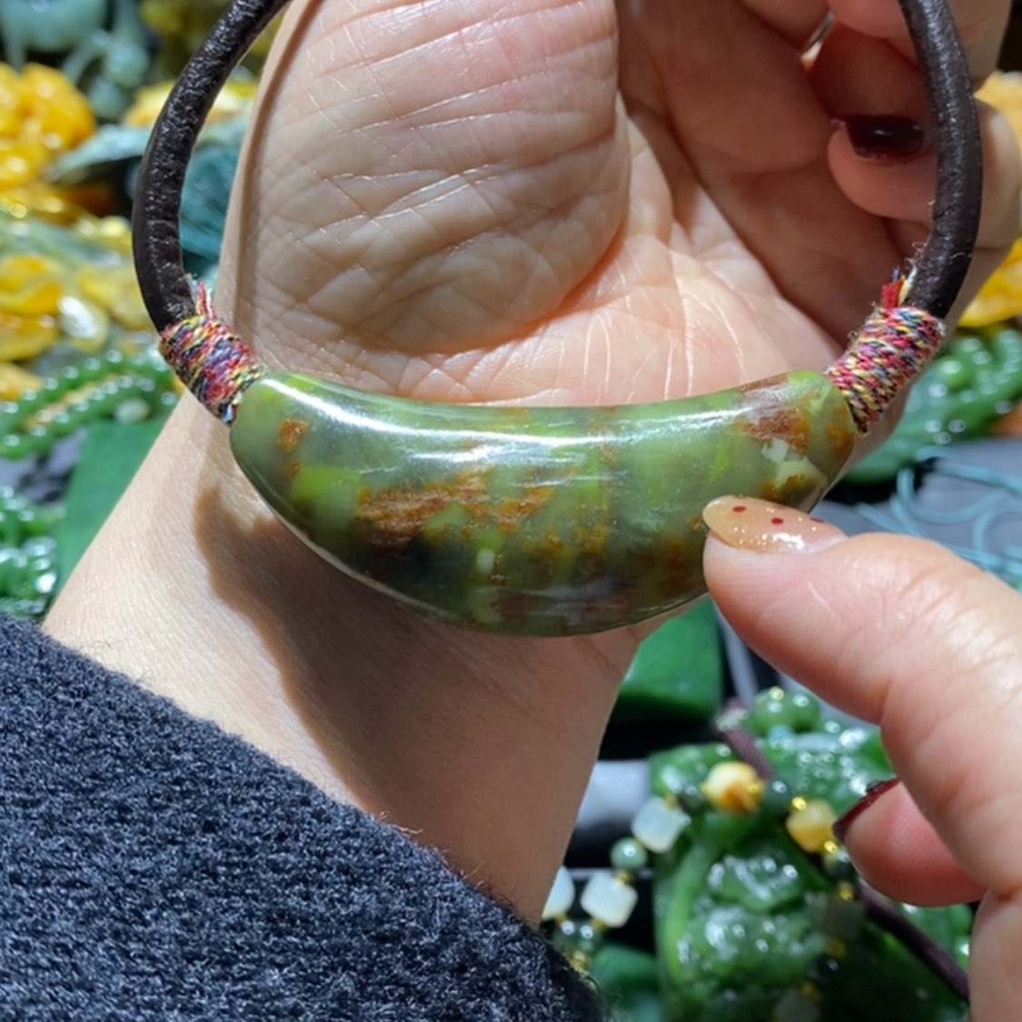 【闪购商品】岫玉毛衣链未镶嵌