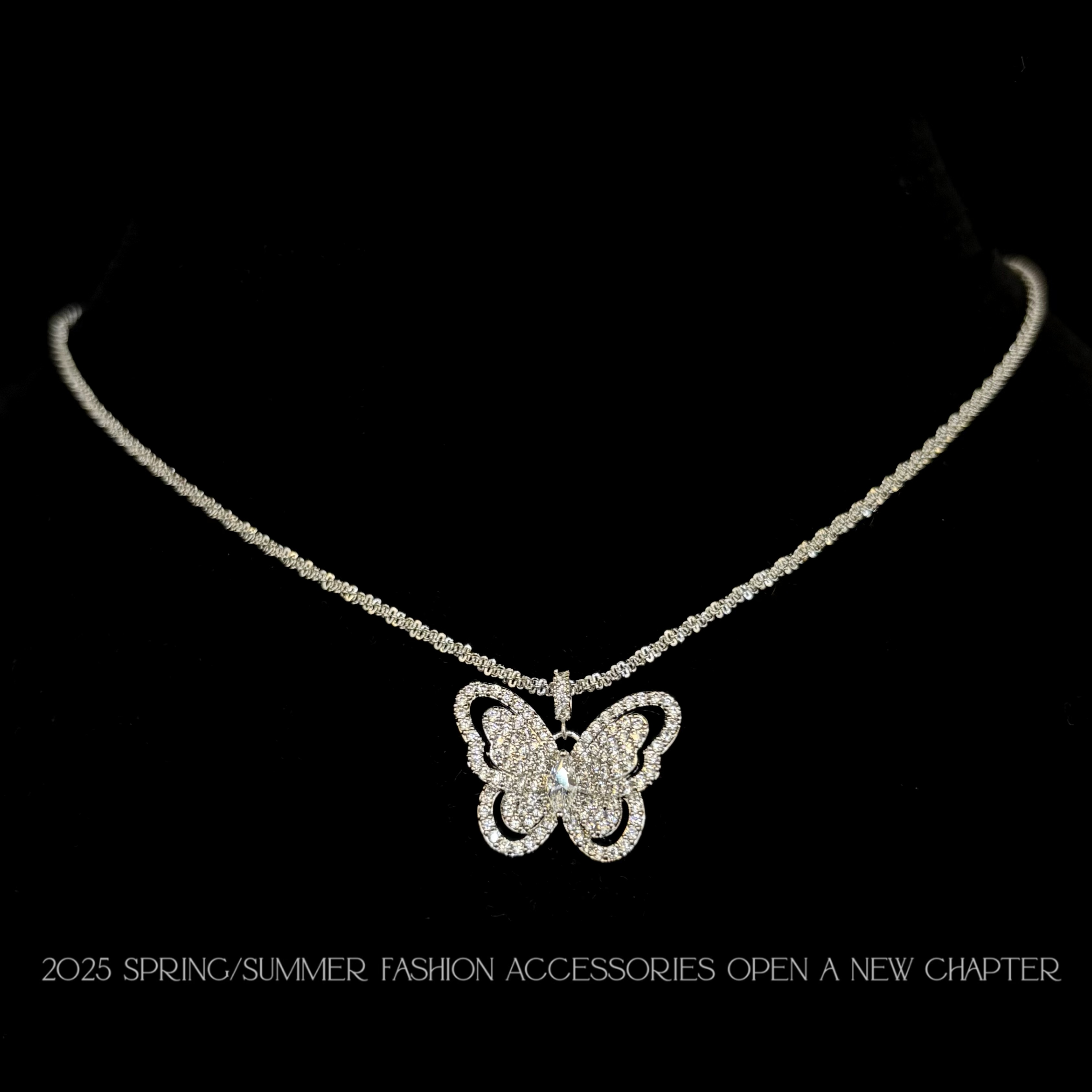 铜合金项链 镀K金 2025款C9993【蝶与花期】BOBAOLI 项链