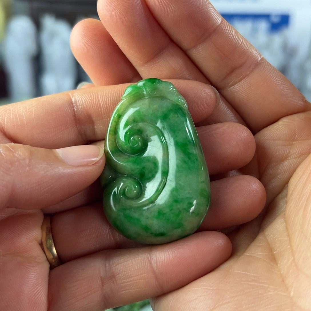 翡翠未镶嵌手镯天然翡翠挂件