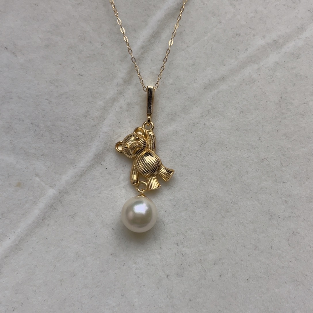 项链海水珍珠银S925镶嵌