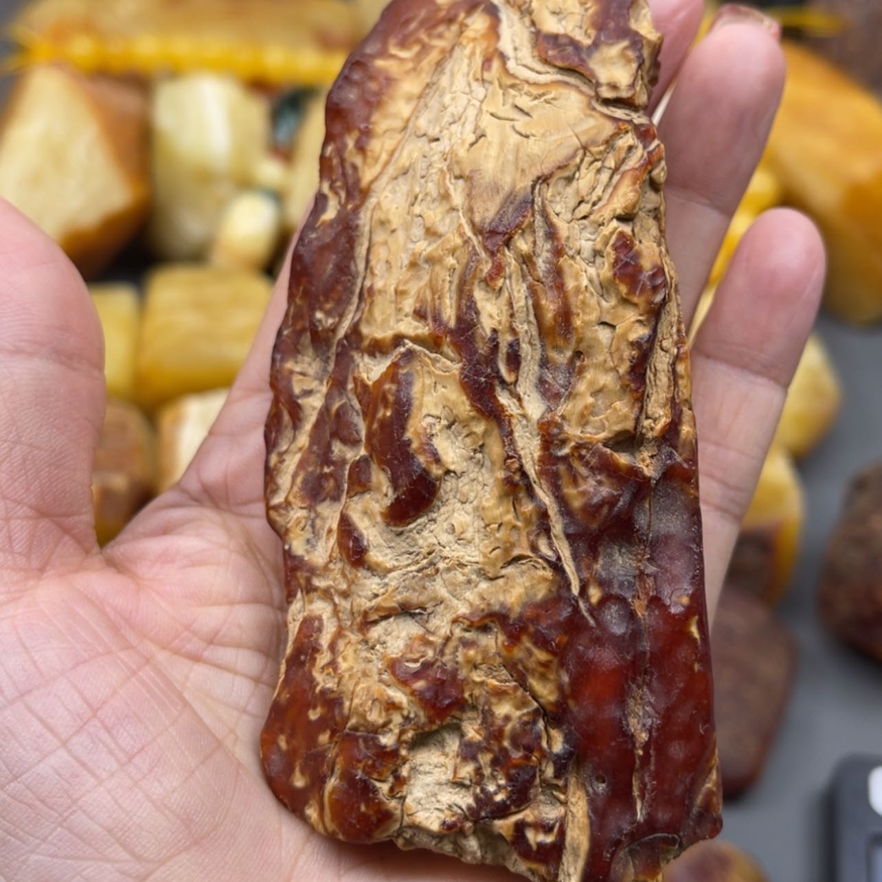 【闪购商品】未镶嵌定制琥珀大***砖天然琥珀蜜蜡原石定制y