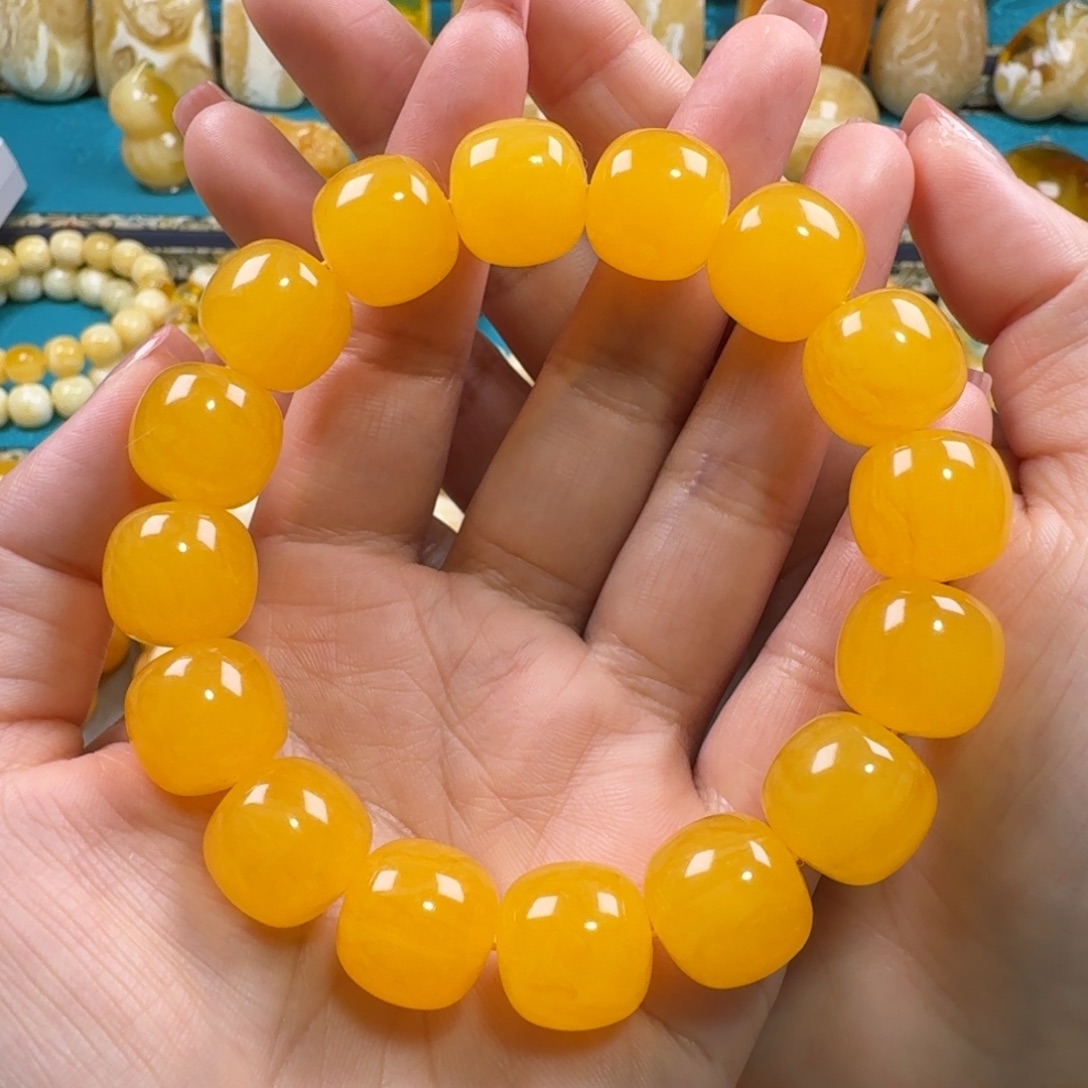 琥珀未镶嵌手链同料