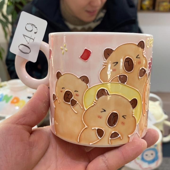 杯景德镇釉下彩手绘