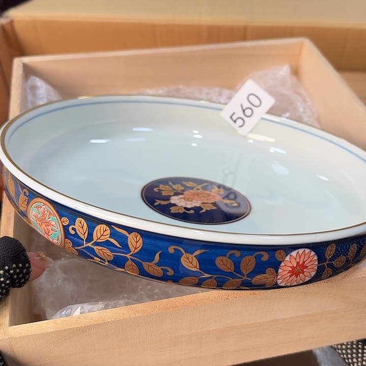 中古物品 默认微瑕很好看的盘子