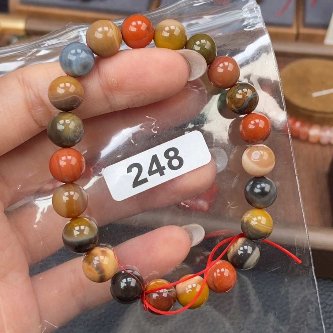 南红玛瑙未镶嵌手链卡9.2